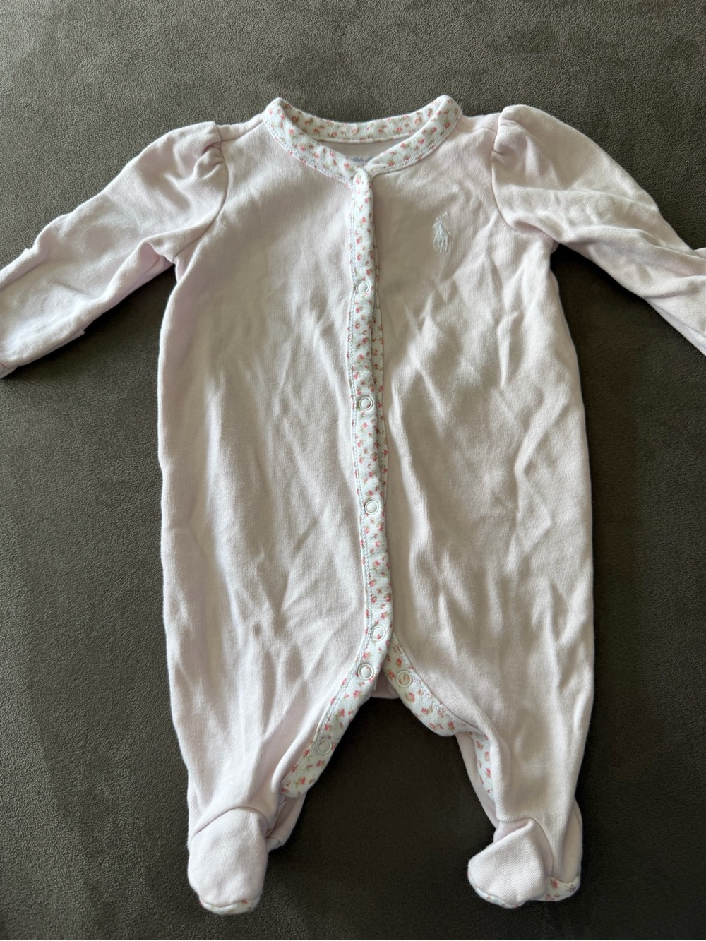Ralph Lauren Baby Pink Footed Sleeper